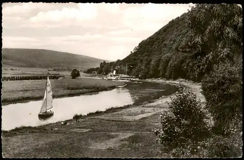 Ansichtskarte Weser Fluss Partie an der Weser 1960