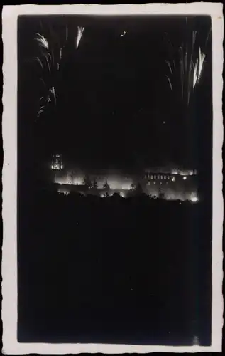 Ansichtskarte Heidelberg Heidelberger Schloss - Nachtbeleuchtung 1929