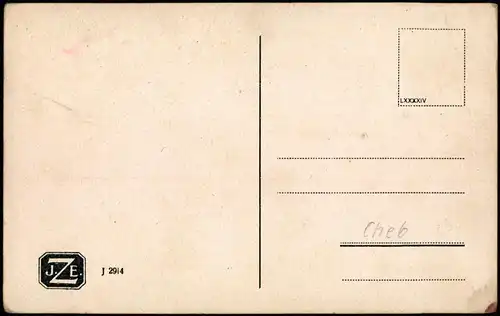Postcard Eger Cheb Kirchenstiege. 1938