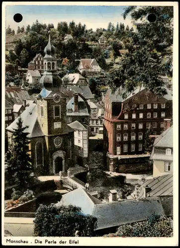Ansichtskarte Monschau/Eifel Montjoie Stadt 1956  10 Pfg. Theodor Heus
