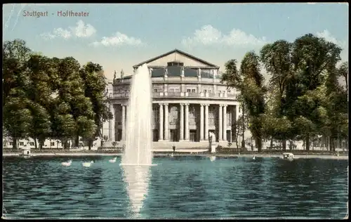 Ansichtskarte Stuttgart Hoftheater 1913