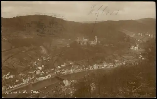 Ansichtskarte Altena Blick auf die Stadt - Fotokarte 1927