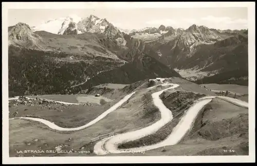 Cartoline Gruppo di Sella LA STRADA DEL SELLA - Verso 1931