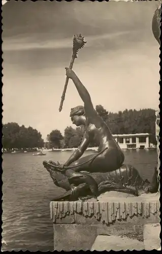 Postales Madrid Parque del Retiro. 1956