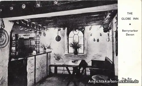 Postcard Berrynarbor (Devon) The Bar - The Globe Inn 1955