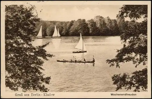 Ansichtskarte Kladow-Berlin Wochenendfreuden, Wassersport 1935