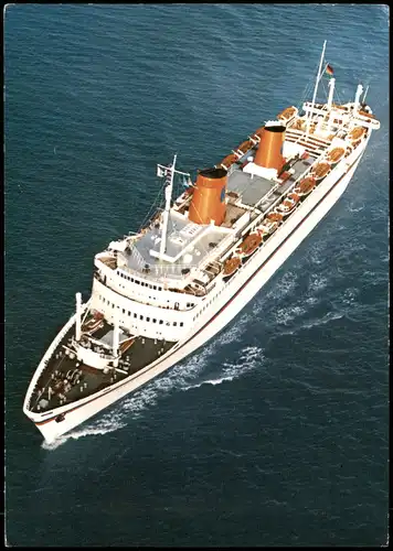 Ansichtskarte  Luftbild Schiffe Dampfer Steamer MS Europa 21514 BRT/GRT 1989