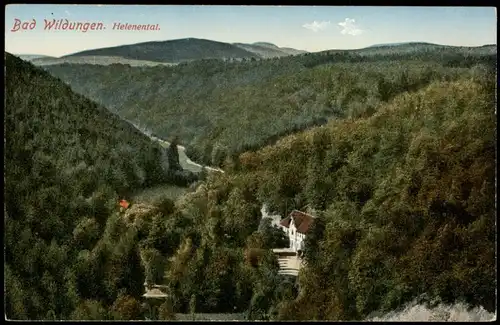 Ansichtskarte Bad Wildungen Helenental. 1913