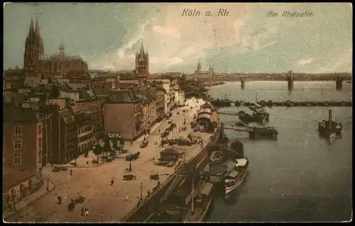 Ansichtskarte Köln Am Rheinufer - Stimmungsbild 1906