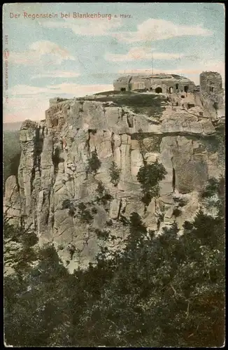 Ansichtskarte Blankenburg (Harz) Burg  Regenstein 1912  gel. Stempel Oker