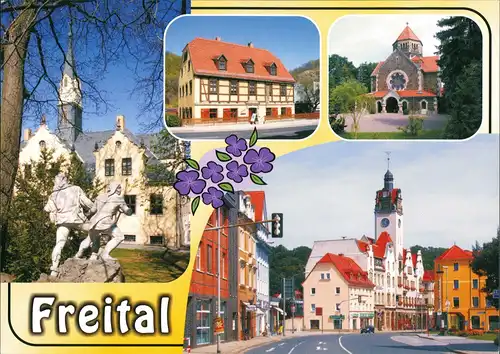 Burgk-Freital Mehrbildkarte mit Schloss Burgk, Johanniskapelle, Rathaus 2000