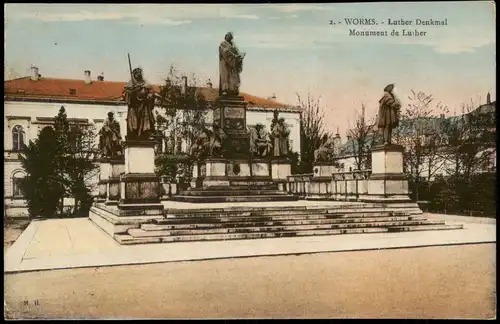 Ansichtskarte Worms Lutherdenkmal 1923