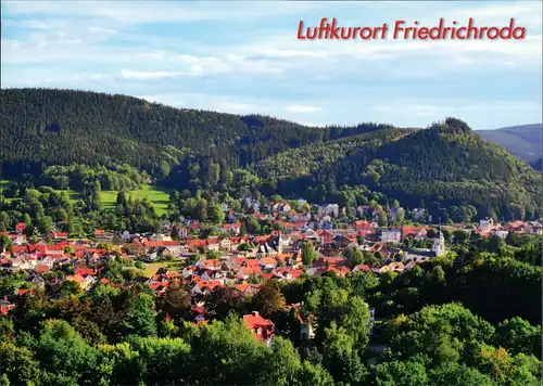 Finsterbergen-Friedrichroda Totalansicht des Luftkurortes in Thüringen 2000