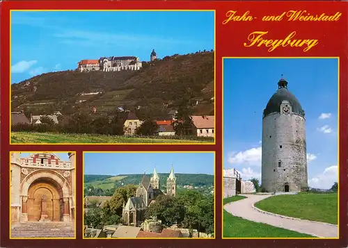 Freyburg (Unstrut) 4 Foto-Ansichten, Fotos Biallas Poppe, ua. mit Jahn-Denkmal 1995