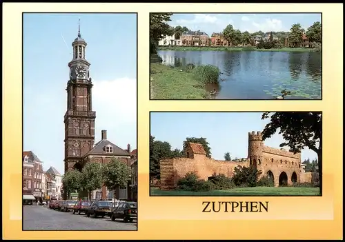 Postkaart Zütphen Zutphen 3 Bild Karte Weinhausturm Berkelpoort 1995