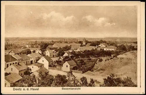 Ansichtskarte Deetz (Havel)-Groß Kreutz (Havel) Partie in der Stadt 1924