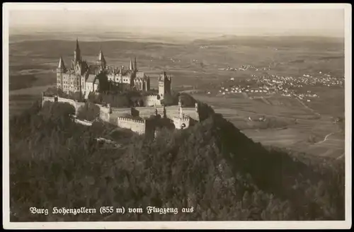Ansichtskarte Hechingen Burg Hohenzollern Luftbild 1935