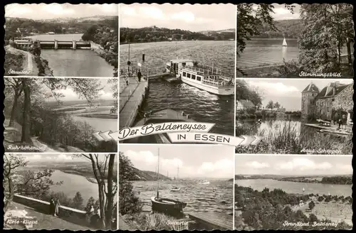 Bredeney-Essen (Ruhr) Baldeneysee Mehrbildkarte 8 Foto-Ansichten 1957/1956