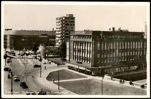 Rotterdam Rotterdam Straßen Ansicht, Gebouw Gerzon en Erasmushuis - 1955