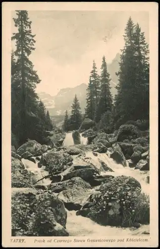 Zakopane TATRY. Potok od Czarnego Stawu Gąsienicowego pod Kóścielcem." 1940