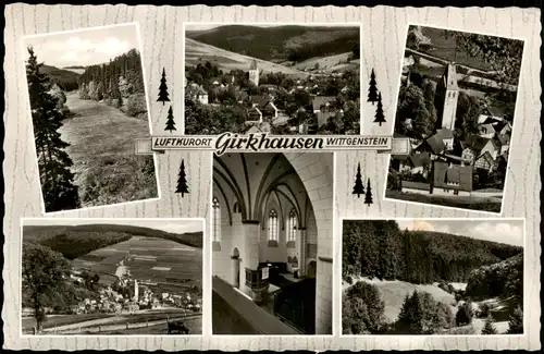 Ansichtskarte Girkhausen-Bad Berleburg Mehrbildkarte mit Ortsansichten 1965