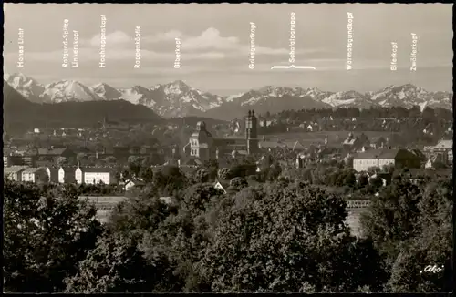 Ansichtskarte Kempten (Allgäu) Panorama-Ansicht 1958