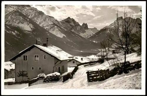 Fulpmes Umland-Ansicht Mariedl Mai Waldrand Unterkunftshaus 1950