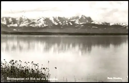 Ansichtskarte Starnberg Starnbergersee mit Blick auf die Zugspitze 1961