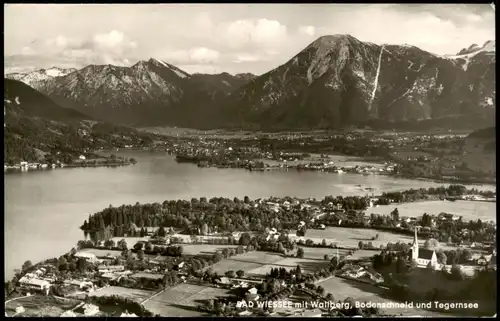 Bad Wiessee Panorama-Ansichten mit Wallberg, Bodenschneid und Tegernsee 1966