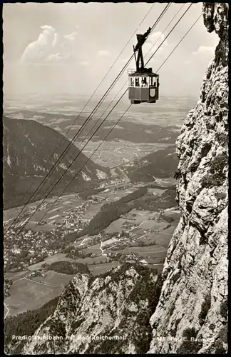 Ansichtskarte Bad Reichenhall Predigtstuhlbahn Seilbahn und Ortspanorama 1966