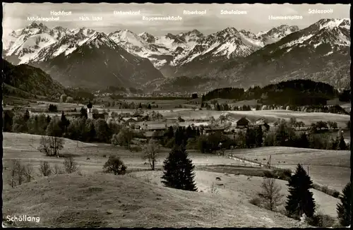 Ansichtskarte Schöllang (Oberallgäu) Panorama Umland-Ansicht 1960