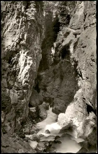 Tiefenbach-Oberstdorf (Allgäu) Breitachklamm mit Klammhäusl 1958