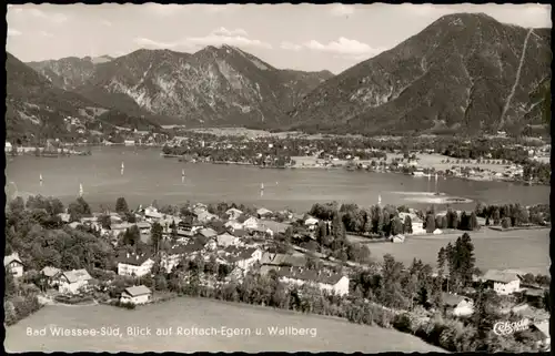 Bad Wiessee Bad Wiessee-Süd, Blick auf Rottach-Egern u. Wallberg 1960