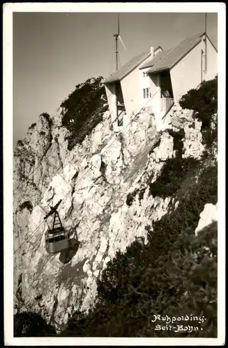 Ansichtskarte Ruhpolding Umland-Ansicht Berg Partie a.d. Seil-Bahn 1954
