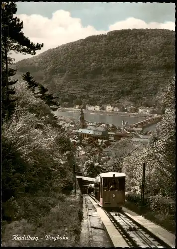 Ansichtskarte Heidelberg Bergbahn 1965