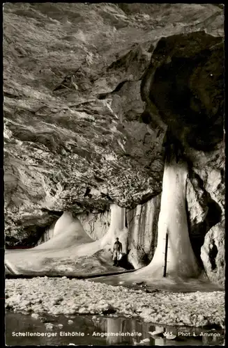 Marktschellenberg  Schellenberger Eishöhle Angermeierhalle Mann 1961