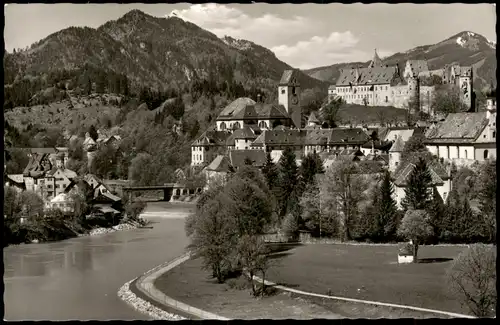 Ansichtskarte Füssen Stadt, Brücke - Forgensee 1960