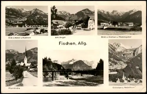 Fischen im Allgäu Am Anger, Mädelegabel, Pfarrkirche, Nebelhorn 1958