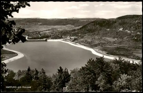 Ansichtskarte Happurg Stadt mit Stausee 1961