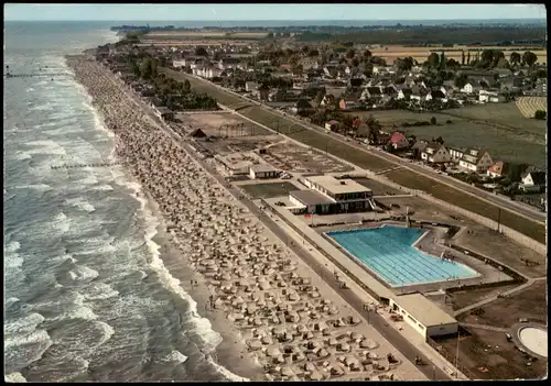 Ansichtskarte Dahme (Holstein) Luftbild Strand Hotels Pool 1971