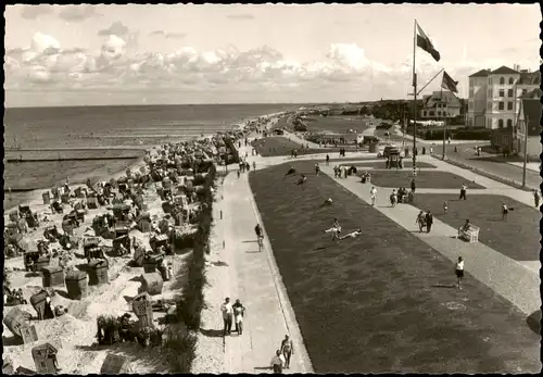 Ansichtskarte Duhnen-Cuxhaven Strandpartie 1959