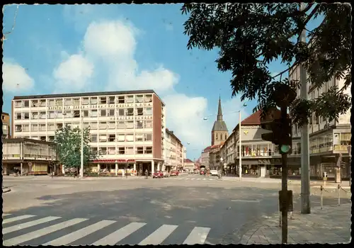 Ansichtskarte Hildesheim Schuhstraße und Hindenburgplatz 1963
