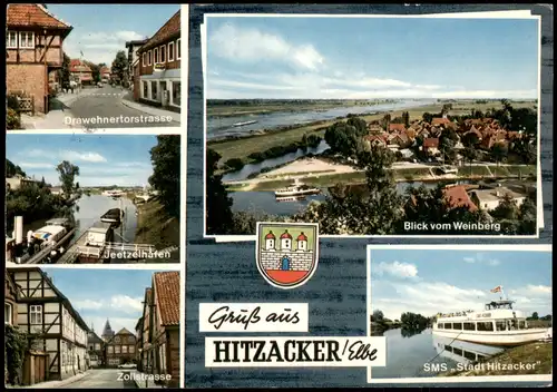 Hitzacker (Elbe) Mehrbild-AK  Drawehnertorstrasse Jeetzelhafen Zollstrasse 1974