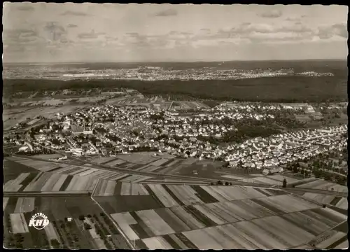 Ansichtskarte Holzgerlingen Luftbild Luftaufnahme, Ort Kr. Böblingen 1960