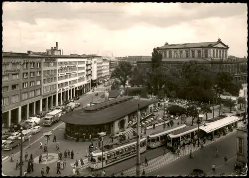 Ansichtskarte Hannover Kröpcke, Straßenbahn - Geschäfte 1963