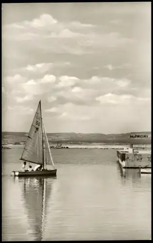 Postcard Balatonszemes Molo - Segelboot 1965