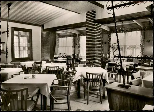 Ansichtskarte Sielbeck-Eutin Restaurant-Café HOTEL ZUM UKLEI - Gastraum 1958