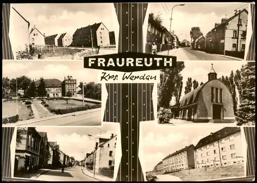 Ansichtskarte Fraureuth Mehrbild: Neubauten, Straße Kr. Werdau 1964