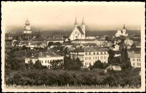 Postcard Kremsier Kroměříž Blick auf die Stadt - Fotokarte 1939