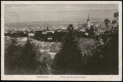 Ansichtskarte Oberursel (Taunus) Blick von der Uhlandsruhe. 1916